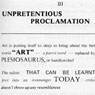 Unpretentious Proclamation (1919)