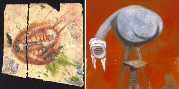 francis bacon's 1944 painting three studies for figures at the base of a crucifixion