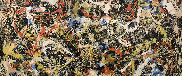 Jackson Pollock's <i>Convergence</i> (1952) was pictured on the 2010 US Postage stamp