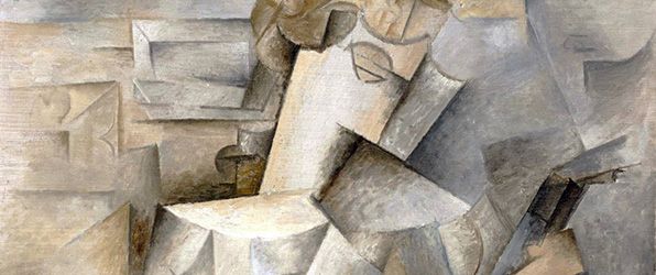 Detail of <i>Girl with a Mandolin (Fanny Tellier)</i> (1910) by Pablo Picasso