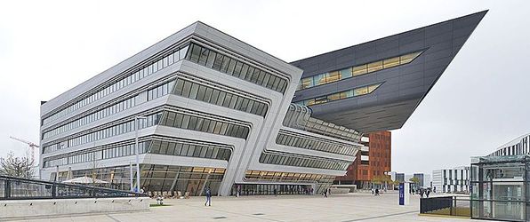 Hadid's futuristic design for The Library and Learning Center on the Campus of the Vienna University of Economics and Business, Austria