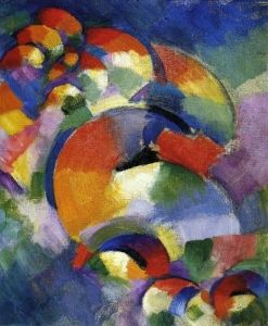 Morgan Russell, <i>Cosmic Synchromy</i> (1913-14) manipulated color and form to create compositions he likened to musical scores.