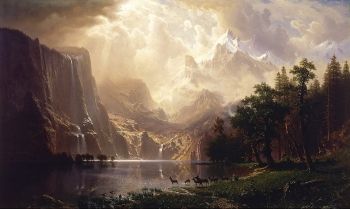 Albert Bierstadt's <i>Among the Sierra Nevada, California</i> (1868) is one of many paintings that helped shape the image of 19<sup>th-</sup>century America as a promised land.