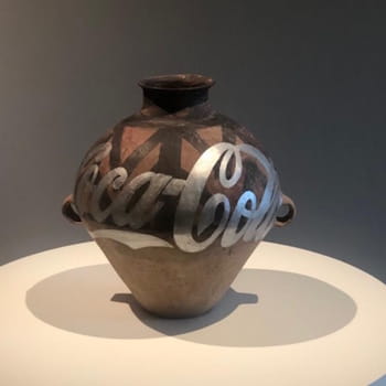 Ai Weiwei, piece from his <i>Han Dynasty Urn with Coca-Cola Logo</i> series from the <i>Unbroken</i> exhibition in 2019 at the Gardner Museum