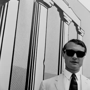 Pop artist Roy Lichtenstein, pictured here in 1966. The two men formed a lasting relationship.