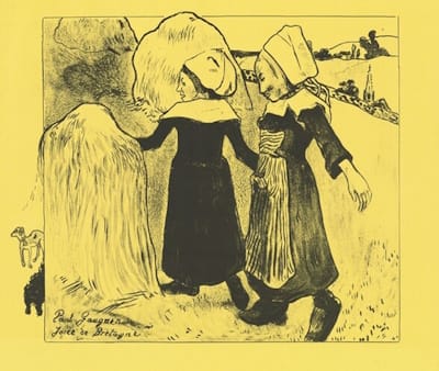 Paul Gauguin's <i>Pleasures of Brittany</i> (<i>Joies de Bretagn</i>e), (1889) is a zincography from his “Volpini Suite.”