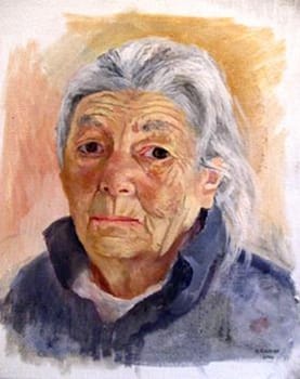 A 2006 self-portrait by the Austrian painter and art therapist Edith Kramer.