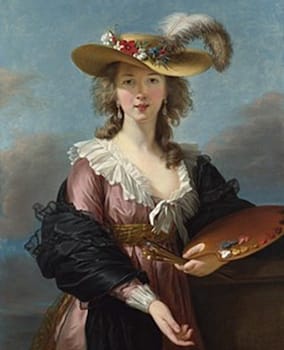 Élisabeth Louise Vigée Le Brun, <i>Self-portrait in a Straw Hat</i> (1782). Gros sat for portraitist <i>Madame</i> Vige-Lebrun when he was only seven years old.
