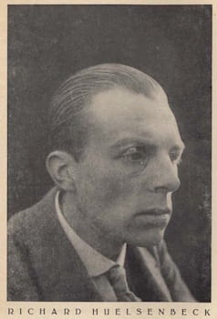 Richard Huelsenbeck at 28, from the 1920 edition of <i>Phantastische Gebete</i> (1916)