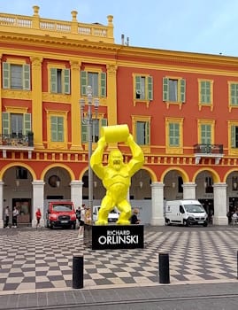 French artist Richard Orlinski's <i>Wild Kong Oil</i> was exhibited in Nice, France, in 2023.