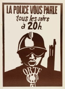 Atelier Populaire's poster from May 1968 reads “The police want to talk to you every night at 8 p.m.”