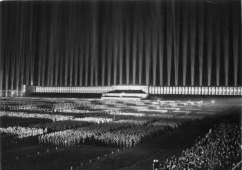 German Builder Albert Speer's <i>Cathedral of Lite</i>, used between 1934 and 1938 at Nazi rallies, were considered to be the artist's most important work.