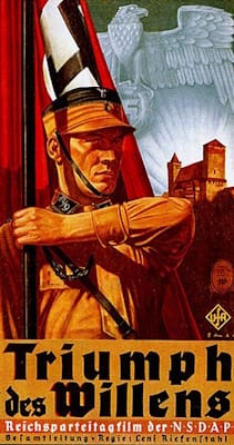 Leni Riefenstahl was Hitler’s favored film director. after <i>Triumph of the Will</i> (1935), she created <i>Olympia</i> (1938), a film about the 1936 Olympics which she fashioned as an ode to Aryan beauty and classically proportioned bodies.