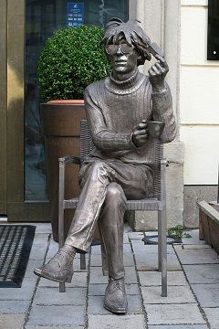 Warhol monument in Bratislava, Slovakia