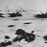 US troops' first assault on Omaha Beach during the D-Day landings. Normandy, France, June 6, 1944 (1944)