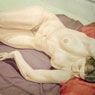 Philip Pearlstein: Lying Female Nude on Purple Drape (1968)