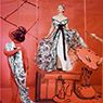 Andrea Johnson, dress by Pierre Balmain, background by Marcel Vertés (1953)