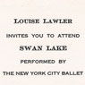 Untitled (Swan Lake Invitation Card) (1981)