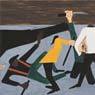 Jacob Lawrence: The Migration of the Negro (One of the Largest Race Riots occurred in East St. Louis), #52 (1940-41)