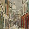 Rue Saint-Rustique, Montmartre, Under Snow (1940)