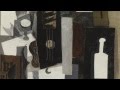 1913 | Guitar, Glass, and Bottle by Pablo Picasso