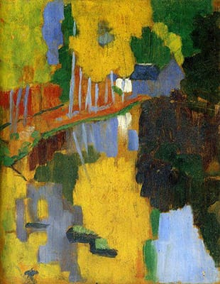Paul Sérusier: The Talisman (Landscape at the Bois d'Amour) (1888)