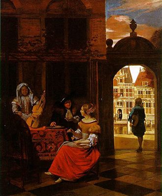 A Musical Party in a Courtyard (1677)