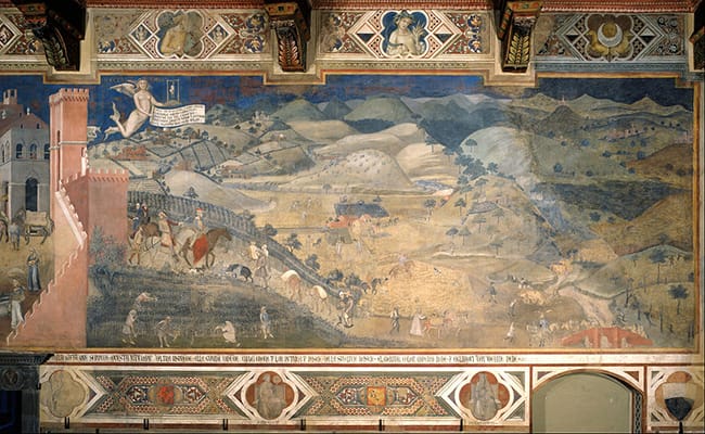 Ambrogio Lorenzetti: Peaceful Country (1338-39)