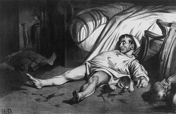 Honoré Daumier: شارع Transnonain ، 15 أبريل 1834 (1834)