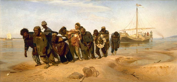 إيليا ريبين: ساحبات البارجة على نهر الفولغا (1870-1873)