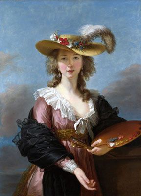 Élisabeth Louise Vigée Le Brun: Self-Portrait with Straw Hat (1782)