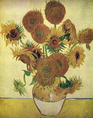 Fourteen Sunflowers in a Vase (1888)